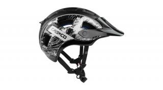 CASCO MTBE 2 kerékpáros sisak - fekete/fehér/ezüst