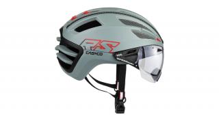 CASCO SPEEDairo 2 RS kerékpáros sisak fotokromatikus lencsével - szürke/piros