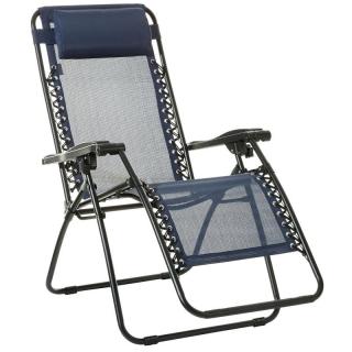 Amazon Basics Zero Gravity összecsukható napozóágy, fejpárnával, állítható háttámlával, 110x90x66...
