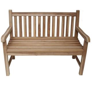 Ambiente Home kétszemélyes kerti pad fából, 120cm - teak (‎80835)