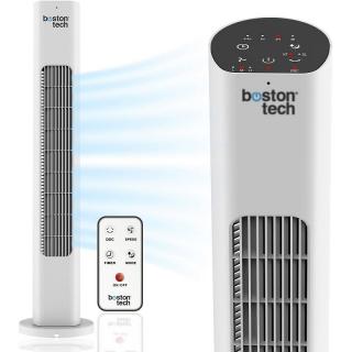Boston Tech Boreas toronyventilátor, távirányítóval,  50W, 81cm, 230V - fehér (WE121)