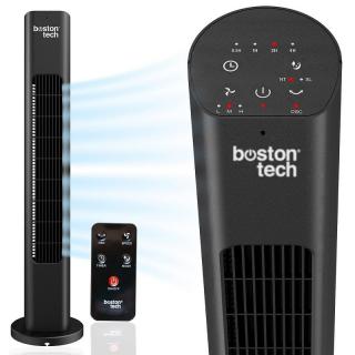 Boston Tech Boreas toronyventilátor, távirányítóval,  50W, 81cm, 230V - fekete (WE121)