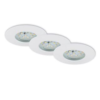Briloner beépíthető, dimmelhető led lámpa, 6,5W, 570lum, 3000K, IP44, 7,5cm, 3 darabos készlet - ...