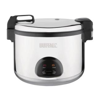 Buffalo CK698 prémium nagy rizsfőző 20 literes, rizsmérővel és spatulával, 2.85kW - rozsdamentes ...