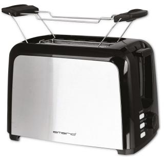 Emerio TO-123924 2 szeletes kenyérpirító, zsemlemelegítővel, 750W - inox