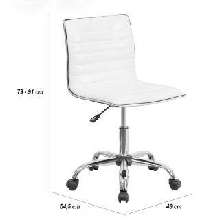 Flash Furniture irodai forgószék - fehér (DS-512B-WH-GG)