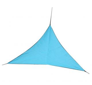 Háromszög árnyékoló, 400x400x400cm, hordzsákkal - kék