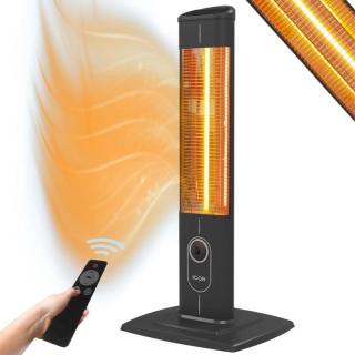 ICQN karbonszálas infra hősugárzó, távirányítóval, 2300W - fekete (IC2300.R)