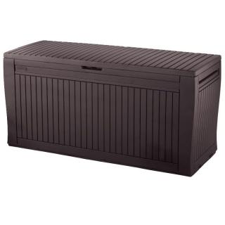 Keter COMFY 17202625 műanyag kerti tárolódoboz, 270L, 117x45x57cm - barna (231319)