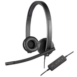 Logitech H570E Stereo USB-A vezetékes fejhallgató, mikrofonnal - fekete (981-000575)