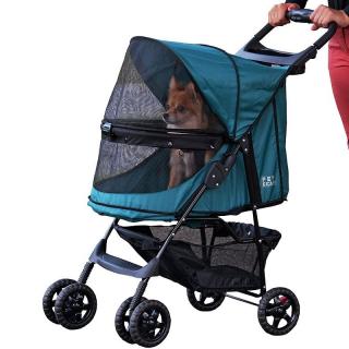 Pet Gear Happy Trails No-Zip kisállat szállító kocsi, 15 kg-ig - smaragd zöld