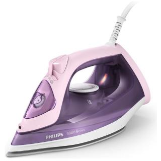 Philips 3000 series gőzölős vasaló, 2200W, 0.3L, kerámia talp - rózsaszín/lila (DST3020/30)