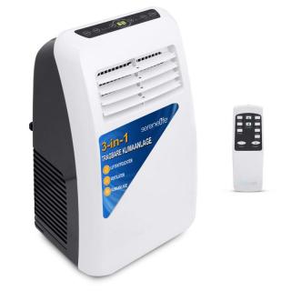 SereneLife 3az1-ben mobilklíma, 2kW, 7000 BTU, távirányítóval, időzítővel - fehér (SLPAC7EU)...