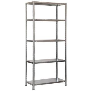 Simon Rack Comfort Plus 5 szintes fém polc, 200x100x50cm, 500kg-os teherbírással - horganyzott