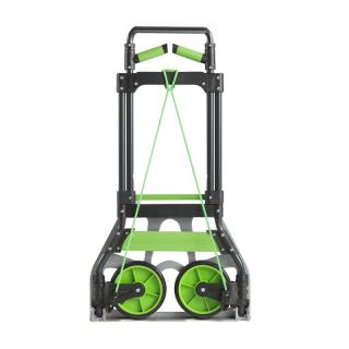 Standers összecsukható kézikocsi, 100kg teherbírással, 120x52x52 - zöld/fekete