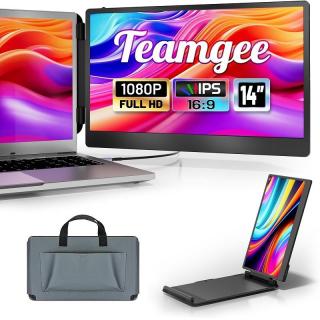 Teamgee S1 Dual Screen hordozható monitor, 14 , FullHD, IPS, hordtáskával - fekete