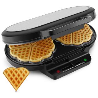 Tiastar SW-2122M elektromos gofrisütő, 1200W - ezüst/fekete