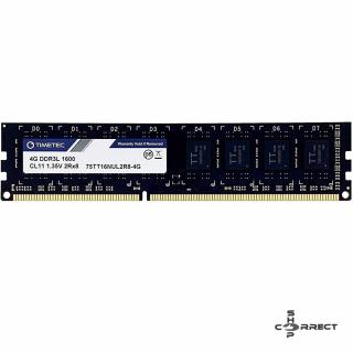 Timetec 75TT16NUL2R8-4G 4GB DDR3L 1600Mhz desktop ram - fekete