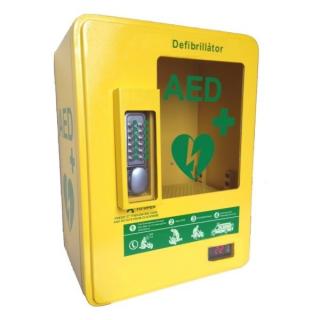 AED tároló: Kültéri, fűtött, PIN kóddal nyitható, riasztóval és világítással ()
