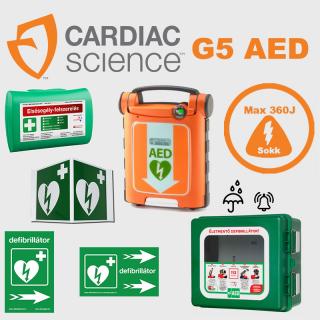 Ipari csomag1: CardiacScience (automata) Powerheart G5 Por és vízálló tárolóval ()