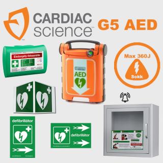 Irodai csomag: CardiacScience (automata, max.:360J) fém AED tárolóval ()