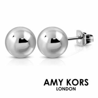 Amy Kors London® Cady Ball - Ezüst színű, gömb alakú nemesacél fülbevaló