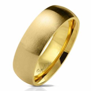 Arany színű, matt felületű nemesacél gyűrű-11
