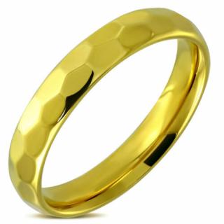 Arany színű nemesacél gyűrű ékszer-6