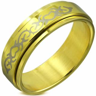Arany színű nemesacél karikagyűrű-10