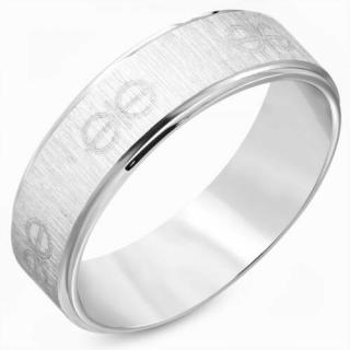 Ezüst színű, mintás nemesacél gyűrű-10