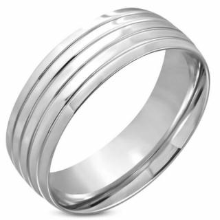 Ezüst színű nemesacél gyűrű ékszer-10