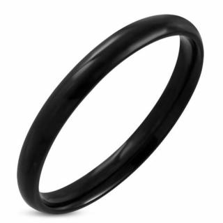 Fekete színű nemesacél karikagyűrű-5