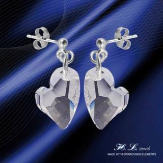H. L. Jewel Swarovski® kristályos fülbevaló - Love Crystal