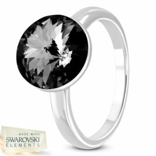 JANG - ezüst színű kristályos gyűrű