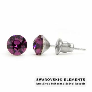 Jazzy lila Swarovski® kristályos fülbevaló - Amethyst