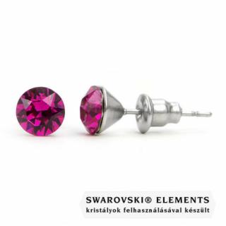 Jazzy sötét rózsaszín SWAROVSKI® kristályos fülbevaló "Capricornus"- Fuchsia
