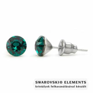 Jazzy sötét zöld Swarovski® kristályos fülbevaló "Cancer" - Emerald