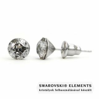 Jazzy szürke Swarovski® kristályos fülbevaló - Silver Patina