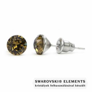 Jazzy szürke Swarovski® kristályos fülbevaló - Smoky Quartz