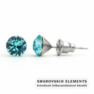 Jazzy türkiz Swarovski® kristályos fülbevaló "Aquarius" - Light Turquoise
