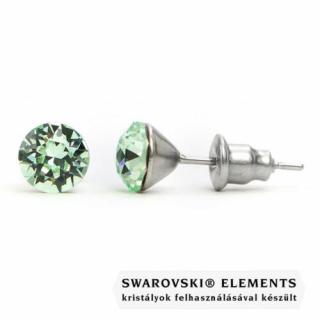 Jazzy világos zöld Swarovski® kristályos fülbevaló - Chrysolite