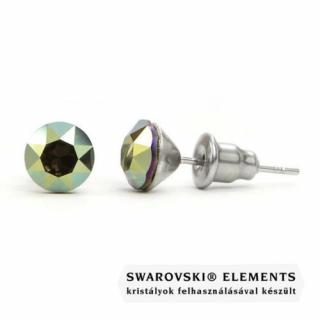 Jazzy zöld Swarovski® kristályos fülbevaló - Iridescent Green