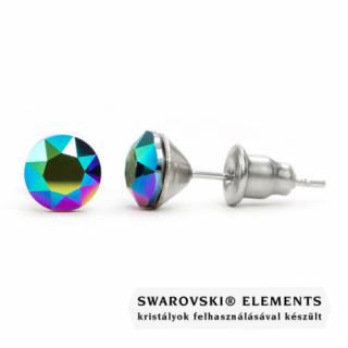 Jazzy zöld Swarovski® kristályos fülbevaló - Scarabeus Green