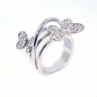 Pillangós Swarovski kristályos gyűrű-6