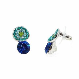 Ruby Swarovski kristályos fülbevaló - Kék