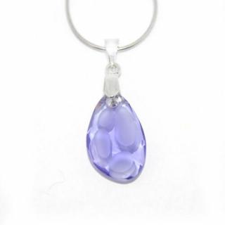 Swarovski® kristályos ezüst nyaklánc - 18 mm - Buborék - Tanzanite - 925 ezüst ékszer