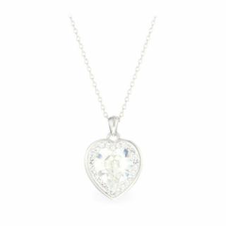 Swarovski® kristályos ezüst nyaklánc - Brilliance Love Crystal