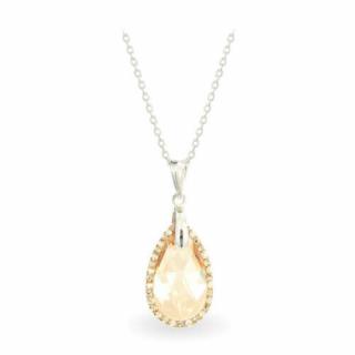 Swarovski® kristályos ezüst nyaklánc - LA MARIA Drop Gold