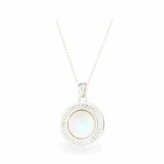 Swarovski® kristályos ezüst nyaklánc - Pearl Gyöngyház