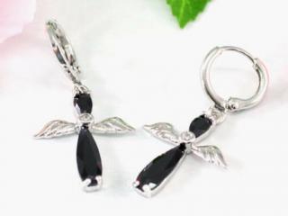 Swarovski kristályos fülbevaló Angyalkás